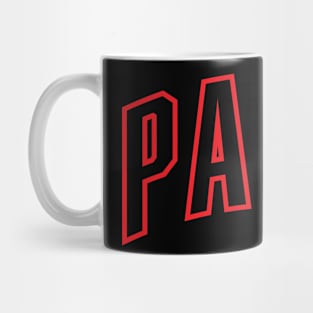 Paris Red Outline Mug